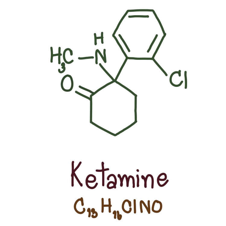 HandDrawn ketamine structure