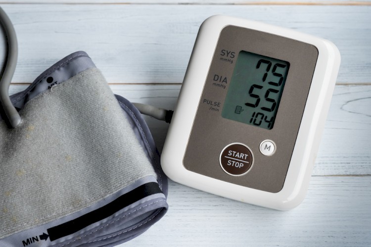 Blood pressure gauge show hypotension or low blood pressure