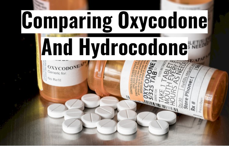 Prescription Oxycodone Vials With Text - Comparing to Hydrocodone